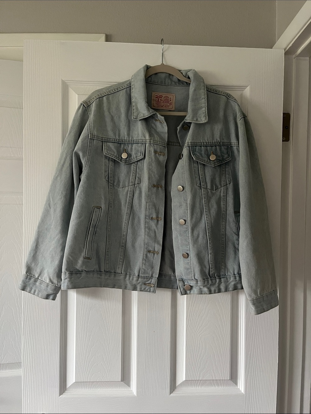 Anine Bing Light Wash Blue Denim Jacket
